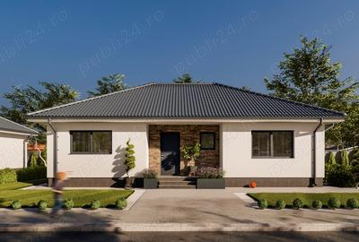 Casă cu 4 camere cu Teren 400 Mp în Balotești