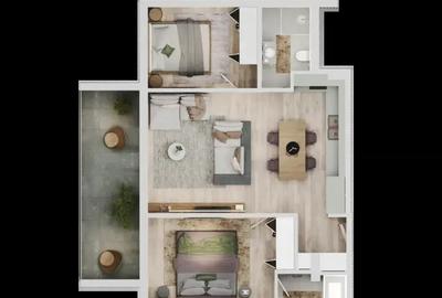 OPERA TEI || 3 CAMERE CU 2 TERASE DE 20.87 MP || LACUL TEI || PARCARE INCLUSA - 9