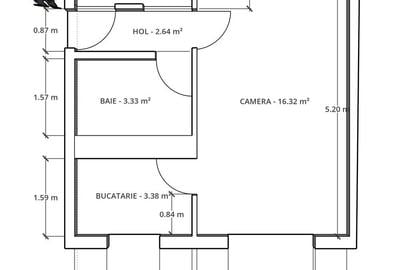 Garsonieră decomandată în Valea Aurie - 6
