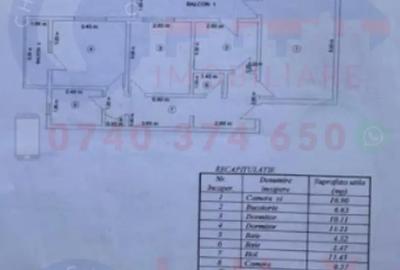 Apartament cu 3 camere decomandat în E3 - 2
