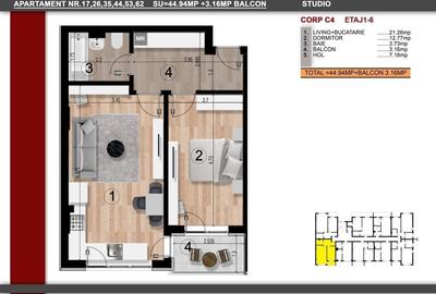 Apartament cu 2 camere decomandat în Nord-Vest