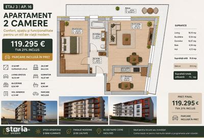 Apartament cu 2 camere în Tomis Plus - 7