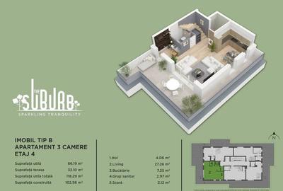 Apartament cu 3 camere decomandat în Nord - 10