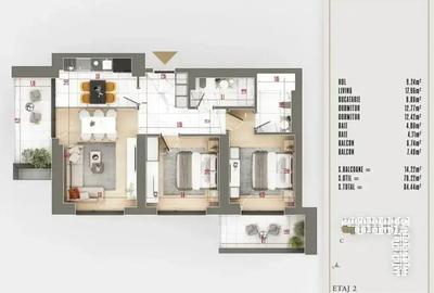 Apartament cu 3 camere decomandat în Theodor Pallady - 2