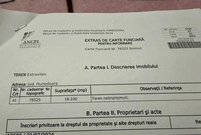 Teren de 16100 mp, în Bălata