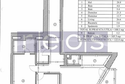 Apartament cu 3 camere decomandat în Barbu Văcărescu - 27