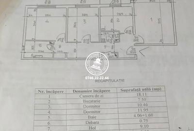 Apartament cu 3 camere decomandat în Nicolina