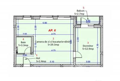 Apartament cu 2 camere decomandat în Vasile Aaron - 8