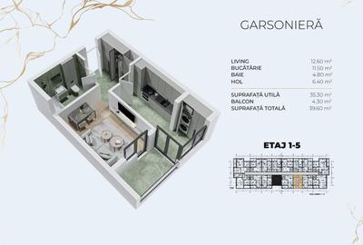 Garsonieră decomandată, mobilată în Berceni - 2