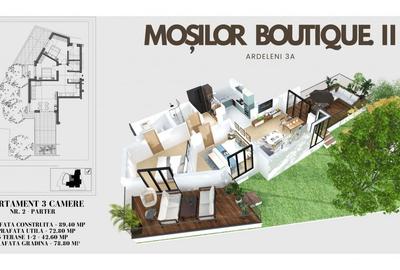 Apartament cu 3 camere semidecomandat în Moșilor - 1