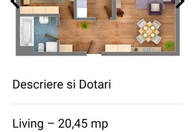 VANZARE APARTAMENT 2 CAMERE MOBILAT-52 MP-STR. REZERVELOR MILITARI-COMISION 0% - 6