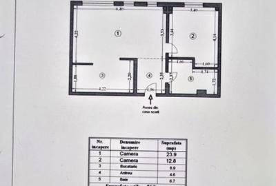 Apartament cu 2 camere în Gara