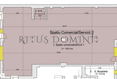 Spațiu comercial, de 205.9 mp, în Salca - 1