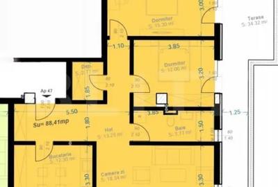 Apartament cu 3 camere decomandat în Central - 1