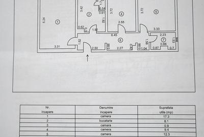 Apartament cu 3 camere decomandat în Viziru 3