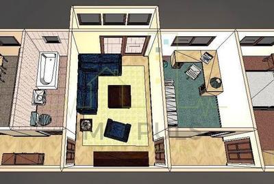 Apartament cu 3 camere semidecomandat în Circumvalațiunii - 1