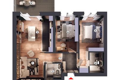 Apartament cu 3 camere decomandat în Theodor Pallady - 1