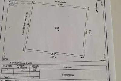 Teren de 350 mp, în Central