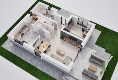 Casă individuală, teren generos și compartimentare eficientă - 0% comision - 15