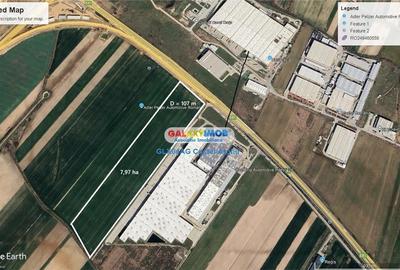 Vindem teren extravilan 7,97 ha , deschidere 107 m la A1 si Dr Expres - 1