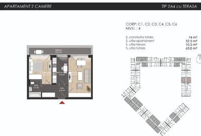 Apartament cu 2 camere decomandat în Străulești