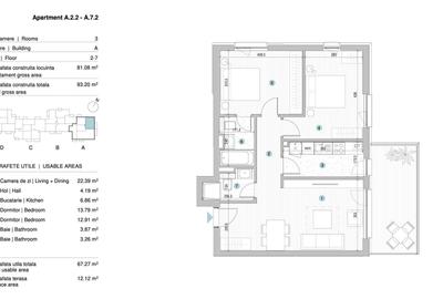 Apartament cu 3 camere semidecomandat în P-ta Presei Libere - 22