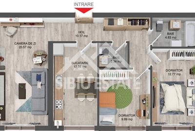 3 camere FINISAT la Cheie 2 bai boxa 20 mp,  loc parcare, Intabulat 3 camere FINISAT la Cheie 2 bai boxa 20 mp,  loc parcare, Intabulat - 10