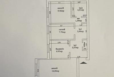 Apartament cu 3 camere decomandat în Dacia - 8