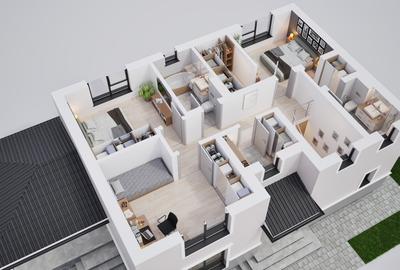 Locuință single 136 mp – compartimentare eficientă și design practic - 7