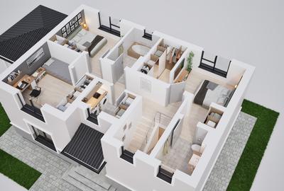 Locuință single 136 mp – compartimentare eficientă și design practic - 6