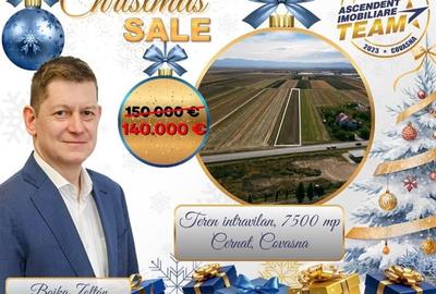 FILM! Teren intravilan 7.500 mp, deschidere dubla, DN11 (E574), Cernat, Covasna - 1