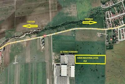 Teren Construcții intravilan de 28000 mp, în Ghimbav Livadă