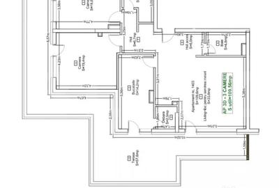 Apartament cu 3 camere semidecomandat în Zorilor