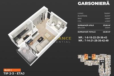 Garsonieră decomandată, mobilată în Central - 12