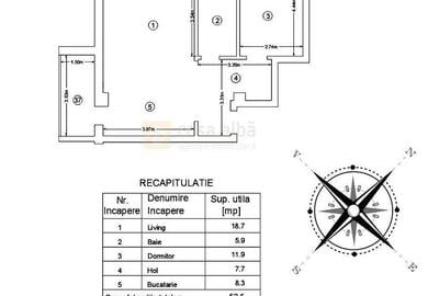 Apartament cu 2 camere decomandat în Aroneanu - 3