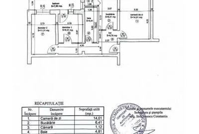 Apartament cu 3 camere decomandat, mobilat în Central - 1