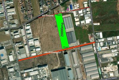 Teren intrav 20000mp dbl desch.51ml asfalt, pretabil sediu firme,depozite,,! - 2