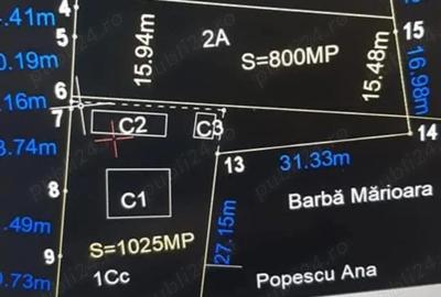 Teren de 1600 mp, în Lupoaia