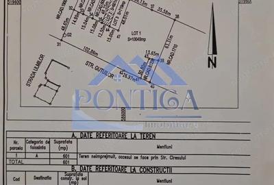 Teren de 601 mp, în Central