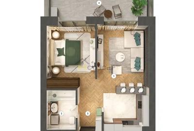 Apartament cu 2 camere decomandat în Pipera - 6