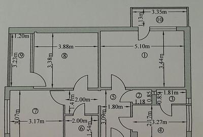 Apartament cu 3 camere decomandat în Central - 2