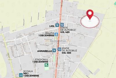 Teren agricol intravilan de 16608 mp, în 1 Decembrie - 2