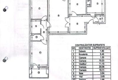 Apartament 4 camere, 96 mp utili, 2 băi, 2 balcoane – Zona Dristor  V5 - 1