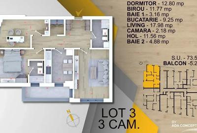 Apartament cu 3 camere decomandat în Theodor Pallady - 3