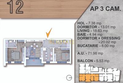 Unirii | Nerva Traian | Apartament 3 camere, etaj 3, 82mp | An 2025 - 3