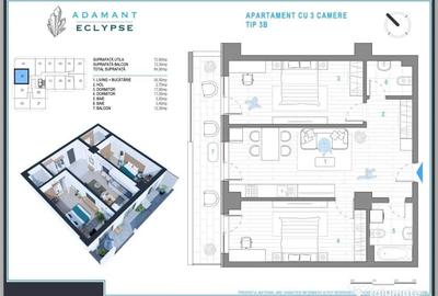 Apartament cu 3 camere semidecomandat în Nicolina - 11