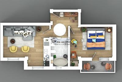 Apartament cu 2 camere semidecomandat în Bucium - 1