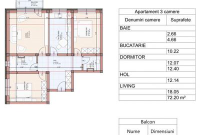 Apartament 3 camere Subcetate Comision 0 - 4