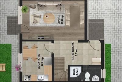 Vila la alb/4cam,2bai+parcare/centru Popesti Leordeni - 5