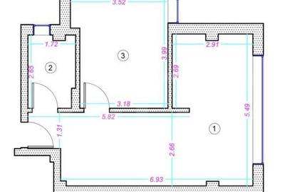 Apartament cu 2 camere semidecomandat în Florești - 2